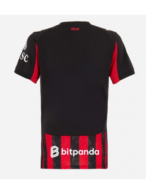 Futbalový dresy AC Milan 2025-26 Domáci Dámsky 2 Futbalový dresy AC Milan 2025-26 Domáci Dámsky Krátky Rukáv