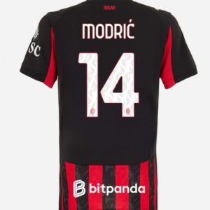 Futbalový dresy AC Milan 2025/26 Domáci Luka Modric #14 Dámsky Krátky Rukáv