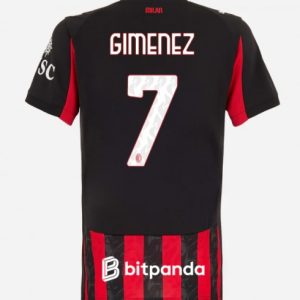 Futbalový dresy AC Milan 2025/26 Domáci Santiago Gimenez #7 Dámsky Krátky Rukáv