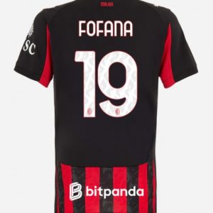 Futbalový dresy AC Milan 2025/26 Domáci Youssouf Fofana #19 Dámsky Krátky Rukáv