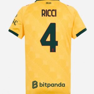 Futbalový dresy AC Milan 2025/26 Tretí Samuele Ricci #4 Dámsky Krátky Rukáv