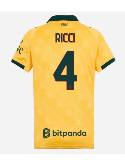 Futbalový dresy AC Milan 2025/26 Tretí Samuele Ricci #4 Dámsky 1 Futbalový dresy AC Milan 2025/26 Tretí Samuele Ricci #4 Dámsky Krátky Rukáv