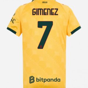 Futbalový dresy AC Milan 2025/26 Tretí Santiago Gimenez #7 Dámsky Krátky Rukáv