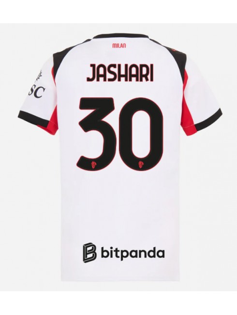 Futbalový dresy AC Milan 2025/26 Vonkajší – Ardon Jashari #30 Dámsky 1 Futbalový dresy AC Milan 2025/26 Vonkajší – Ardon Jashari #30 Dámsky Krátky Rukáv