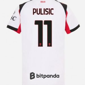 Futbalový dresy AC Milan 2025/26 Vonkajší – Christian Pulisic #11 Dámsky Krátky Rukáv