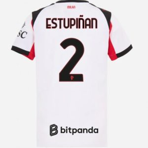 Futbalový dresy AC Milan 2025/26 Vonkajší – Pervis Estupinan #2 Dámsky Krátky Rukáv