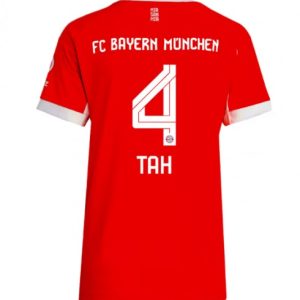 Ženy Futbalový dres FC Bayern Munich 2025/26 Domáci Jonathan Tah #4 – Krátky Rukáv