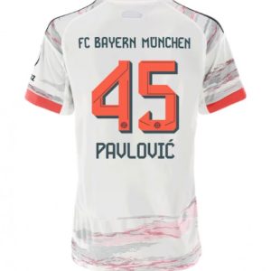 Ženy Futbalový dres FC Bayern Munich 2025/26 Vonkajší Aleksandar Pavlovic #45 – Krátky Rukáv
