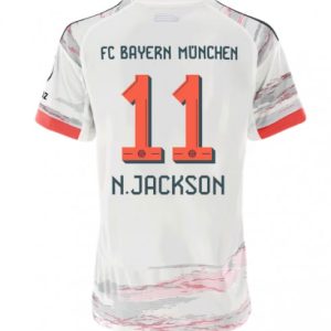 Ženy Futbalový dres FC Bayern Munich 2025/26 Vonkajší Nicolas Jackson #11 – Krátky Rukáv