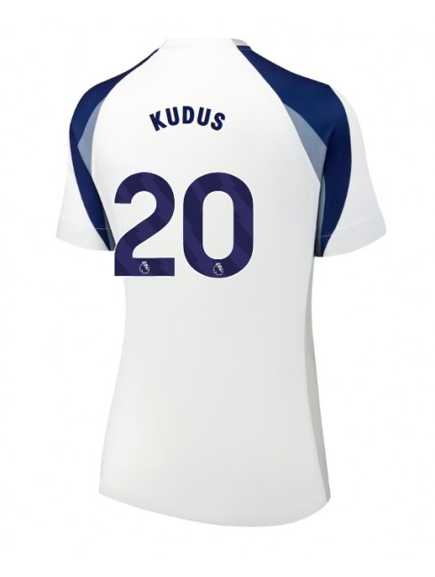 Futbalový dresy Tottenham Hotspur 2025/26 Domáci Dámsky Mohammed Kudus #20 1 Futbalový dresy Tottenham Hotspur 2025/26 Domáci Dámsky Mohammed Kudus #20