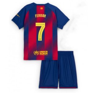 Dětský Barcelona Ferran Torres #7 2025-26 Futbalové dresy Domáci (+ trenírky)
