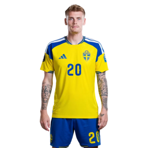 Pánsky Futbalový Dres Komplet Švédsko MS 2026 Domáci Eric Smith 20