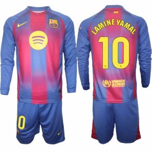 Futbolový dres Komplett FC Barcelona 2025/26 Domácí Lamine Yamal #10 – Dlhý Rukáv + Šortky