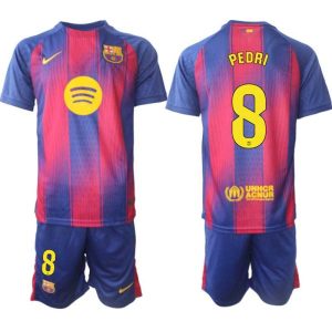 Fußballtrikot Komplett FC Barcelona 2025/26 Heima – Pedri González #8