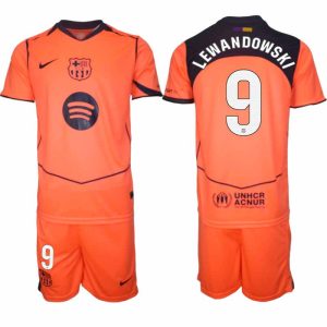 FC Barcelona Fußballtrikot 2025/26 Dritter Herren Robert Lewandowski #9 – Kurze Ärmel + Shorts