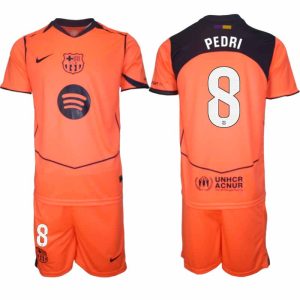 Fußballtrikot FC Barcelona 2025/26 Dritte Herren – Pedri Gonzalez #8 – Kurzärmeliges Trikot + Shorts