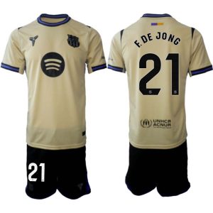 Futballtrikot FC Barcelona 2025/26 Außen Herren – Frenkie de Jong #21 – Kurzarm + Shorts