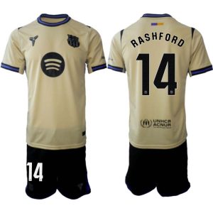 Fußballtrikot FC Barcelona 2025/26 Außen Herren – Marcus Rashford #14 – Kurzarm + Shorts
