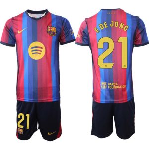 Futbalový Dres Komplet FC Barcelona Domáci 2026/27 Frenkie de Jong 21 Pánsky