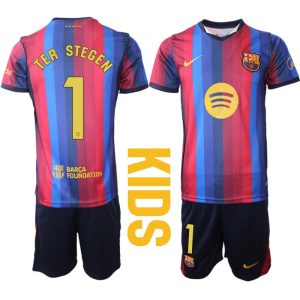 Futbalový Dres Komplet FC Barcelona Domáci 2026/27 Marc-André ter Stegen 1 Detské