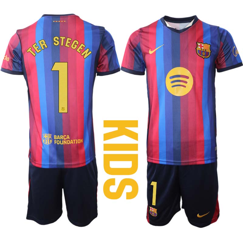Futbalový Dres Komplet FC Barcelona Domáci 2026/27 Marc-André ter Stegen 1 Detské 1 Futbalový Dres Komplet FC Barcelona Domáci 2026/27 Marc-André ter Stegen 1 Detské