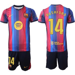 Futbalový Dres Komplet FC Barcelona Domáci 2026/27 Marcus Rashford 14 Pánsky