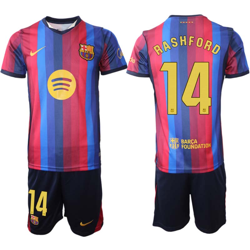 Futbalový Dres Komplet FC Barcelona Domáci 2026/27 Marcus Rashford 14 Pánsky 1 Futbalový Dres Komplet FC Barcelona Domáci 2026/27 Marcus Rashford 14 Pánsky