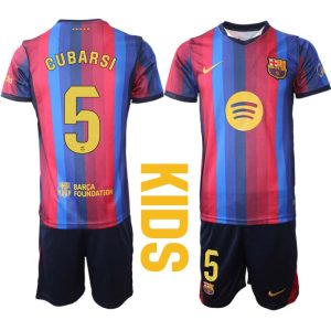 Futbalový Dres Komplet FC Barcelona Domáci 2026/27 Pau Cubarsí 5 Detské