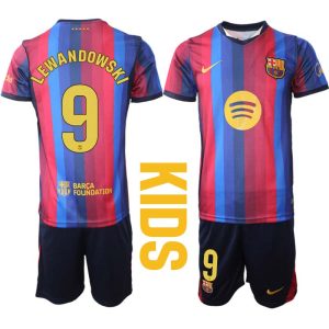 Futbalový Dres Komplet FC Barcelona Domáci 2026/27 Robert Lewandowski 9 Detské