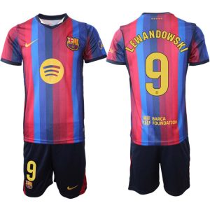 Futbalový Dres Komplet FC Barcelona Domáci 2026/27 Robert Lewandowski 9 Pánsky