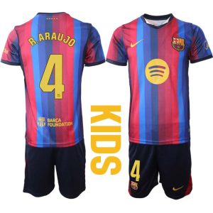 Futbalový Dres Komplet FC Barcelona Domáci 2026/27 Ronald Araujo 4 Detské