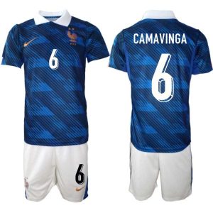 Fußballtrikot Frankreich Heim-WM 2026 – Eduardo Camavinga #6 Herren-Set