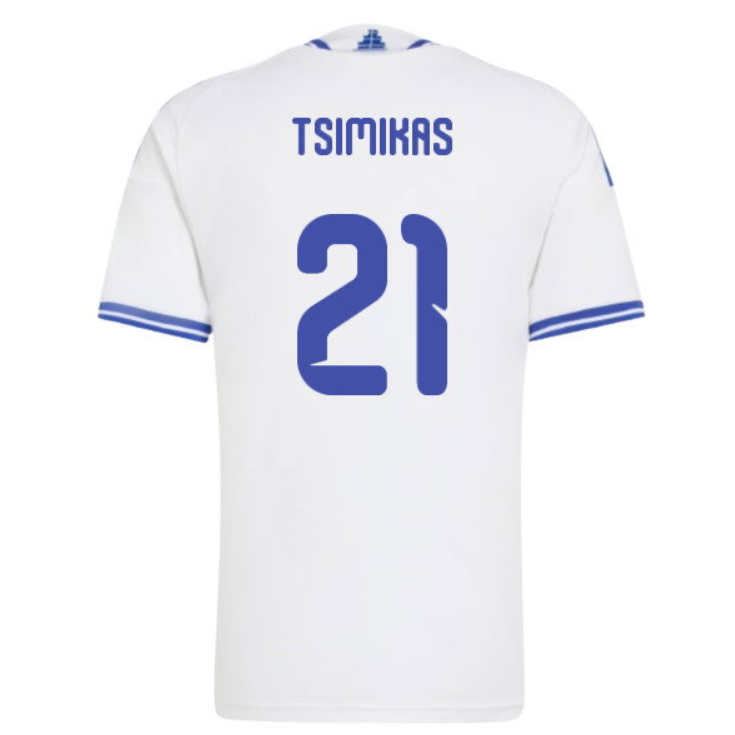 Grécko Domáci Dres MS 2026 Kostas Tsimikas 21 Pánsky 1 Grécko Domáci Dres MS 2026 Kostas Tsimikas 21 Pánsky Krátky Rukáv