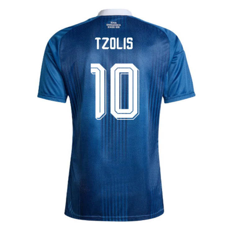 Grécko Preč Dres MS 2026 Christos Tzolis 10 Pánsky 1 Grécko Preč Dres MS 2026 Christos Tzolis 10 Pánsky Krátky Rukáv
