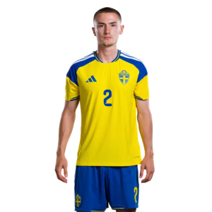 Pánsky Futbalový Dres Komplet Švédsko MS 2026 Domáci Gustaf Lagerbielke 2