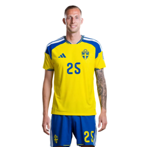 Pánsky Futbalový Dres Komplet Švédsko MS 2026 Domáci Gustaf Nilsson 25