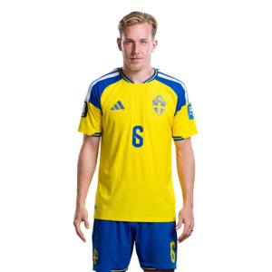 Pánsky Futbalový Dres Komplet Švédsko MS 2026 Domáci Herman Johansson 6