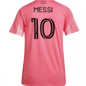 Futbalový dresy Inter Miami 2025-26 Domáci Lionel Messi #10 Dámsky– Krátky Rukáv