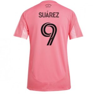 Futbalový dresy Inter Miami 2025-26 Domáci Luis Suarez #9 Dámsky– Krátky Rukáv