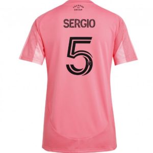Futbalový dresy Inter Miami 2025-26 Domáci Sergio Busquets #5 Dámsky– Krátky Rukáv