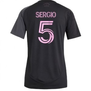Futbalový dresy Inter Miami 2025-26 Vonkajší Sergio Busquets #5 Dámsky – Krátky Rukáv