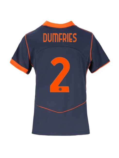 Futbalový dresy Inter Milan 2025-26 Tretí Denzel Dumfries #2 Dámsky – Krátky Rukáv 1 Futbalový dresy Inter Milan 2025-26 Tretí Denzel Dumfries #2 Dámsky – Krátky Rukáv