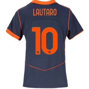 Futbalový dresy Inter Milan 2025-26 Tretí Lautaro Martinez #10 Dámsky – Krátky Rukáv