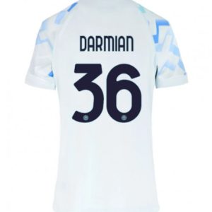 Futbalový dresy Inter Milan 2025-26 Vonkajší Dámsky Matteo Darmian #36– Krátky Rukáv
