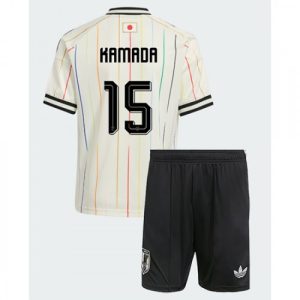 Futbalový dres Komplet Japonsko Vonkajší MS 2026 Daichi Kamada #15 Detský
