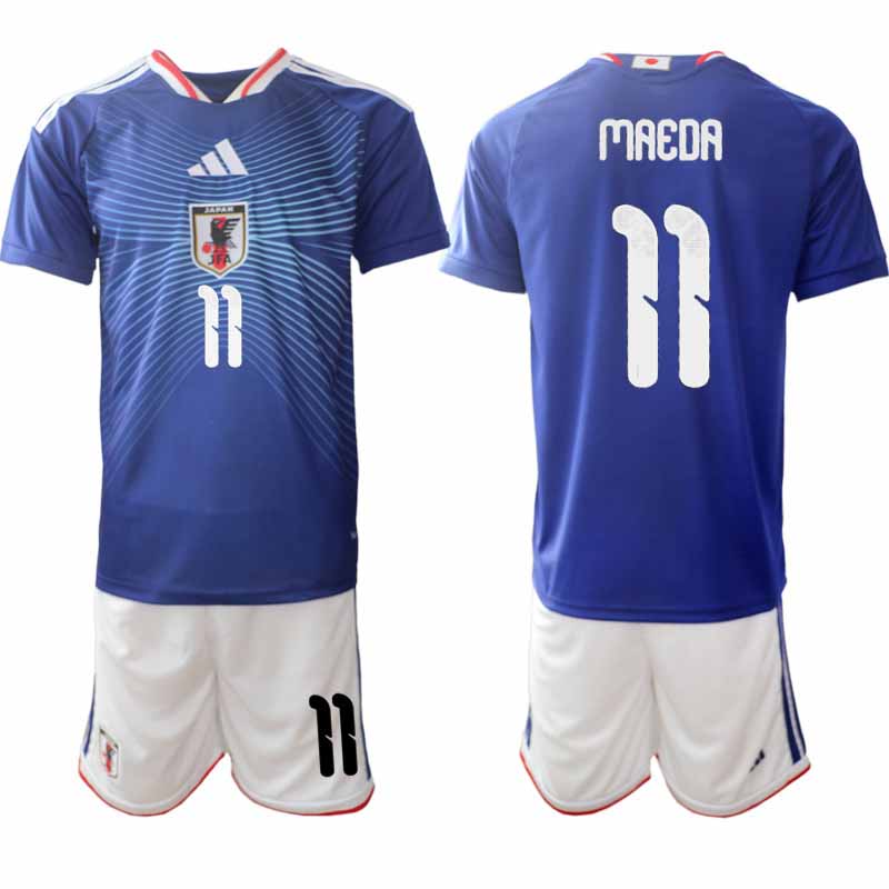 Fußball-Set Japan Heim WM 2026 – Daizen Maeda #11 Herren Trikot + Shorts Futbalový Set Japonsko Domáci MS 2026 – Daizen Maeda #11 Pánsky dresy + Šortky – Bild 2