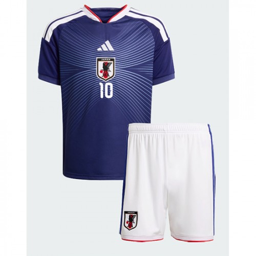 Futbalový dres Komplet Japonsko Domáci MS 2026 Ritsu Doan #10 Detský 2 Futbalový dres Komplet Japonsko Domáci MS 2026 Ritsu Doan #10 Detský