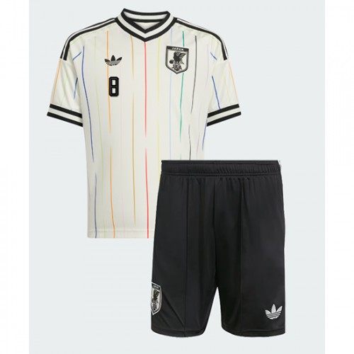 Futbalový dres Komplet Japonsko Vonkajší MS 2026 Takumi Minamino #8 Detský 2 Futbalový dres Komplet Japonsko Vonkajší MS 2026 Takumi Minamino #8 Detský