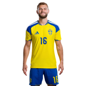 Pánsky Futbalový Dres Komplet Švédsko MS 2026 Domáci Jesper Karlström 16