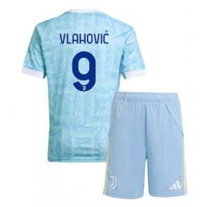 Jeugd Juventus Voetbalshirt set Dusan Vlahovic #9 2025-26 Uit